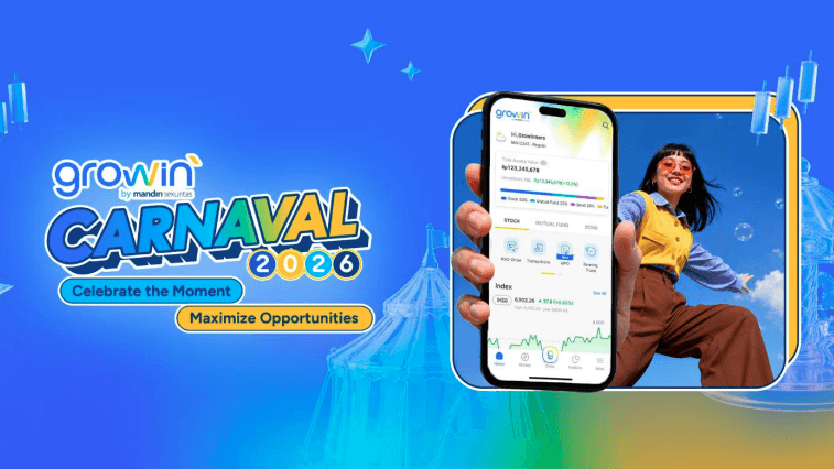 Jumlah Investor Melonjak 70%, Mandiri Sekuritas Guncang HUT ke-26 dengan Growin' Carnaval 2026 Bertabur Promo dan Hadiah Fantastis